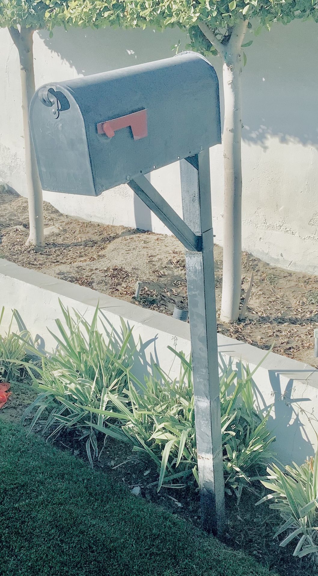 Mail Box With Metal Post 