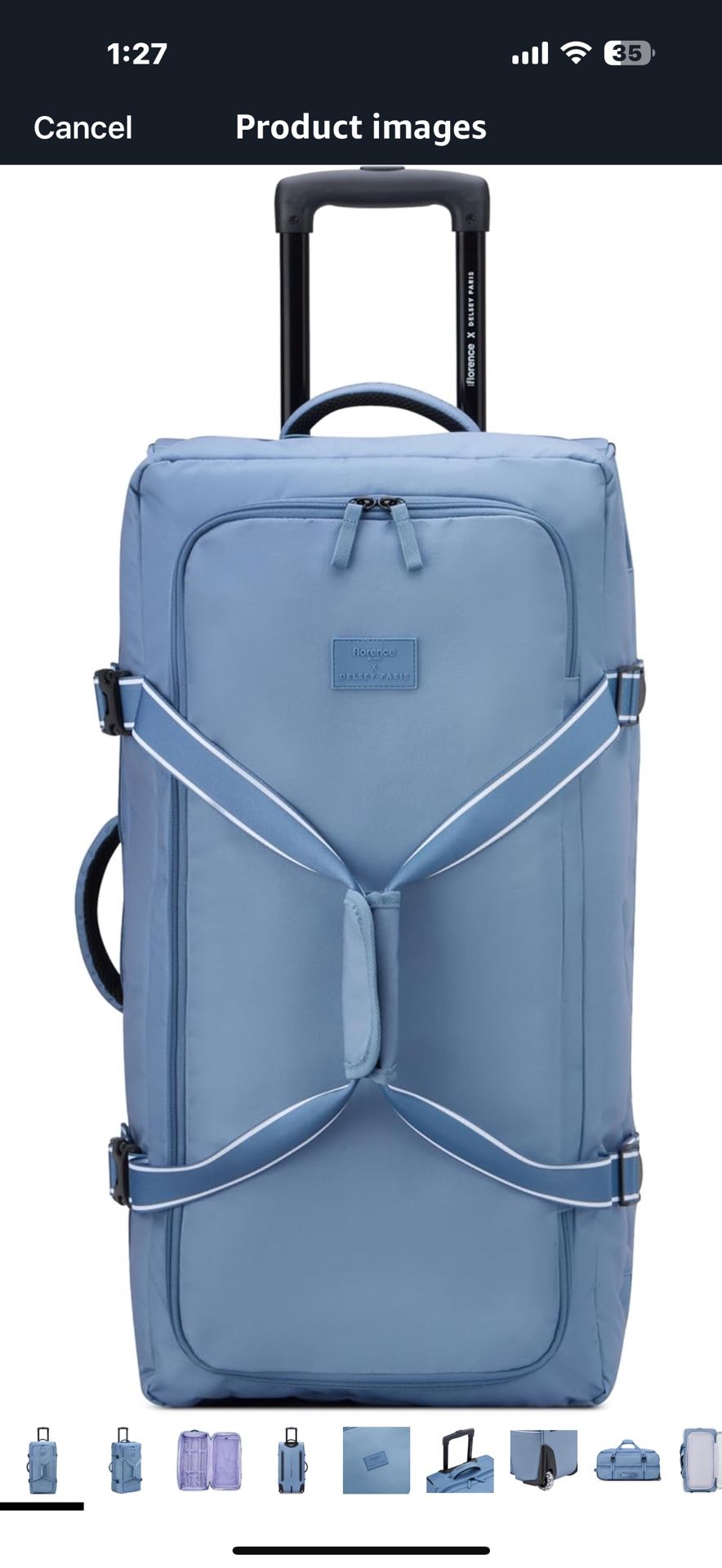 florence by mills Women's Two Wheel Rolling Travel Duffle Bag From Millie, With Love: Created by florence by mills’ founder, Millie Bobby Brown, in pa