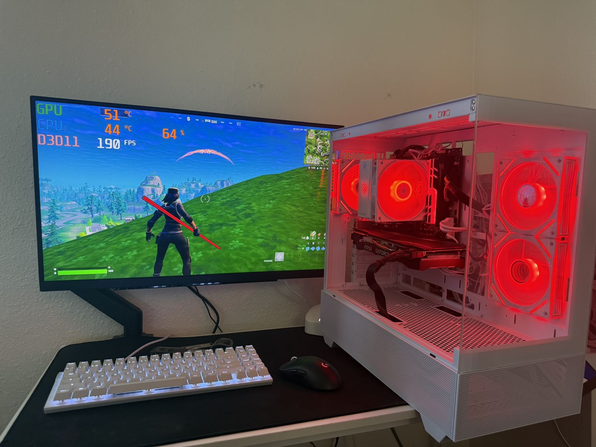 White Gaming Pc Computer Desktop RTX