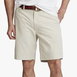 Polo Ralph Lauren Classic Fit 10” The Polo Chino Shorts in Light Khaki Size 42