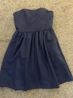 Davids Bridal blue straple dress