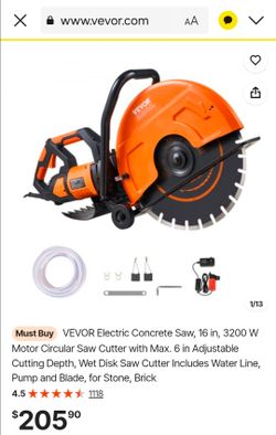 VEVOR 16-Inch Electric Concrete Circular Saw
