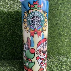 Mario And Yoshi Christmas Tumbler