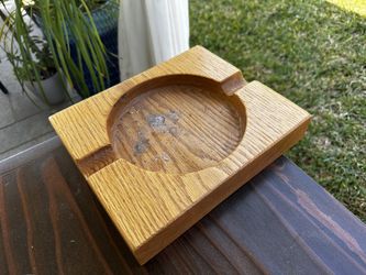 Oak Handmade Wood Cigar Ashtray