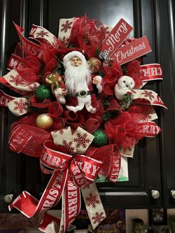 Santa Christmas Wreath 