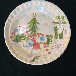 Antique plate Christmas decoration