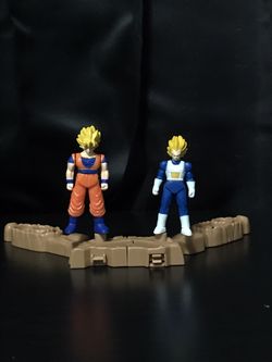 Rare Anime Action Figure Bundle Dragon Ball Super Used Z 2016 Spin Battlers Toy Goku Vegeta Super Saiyan