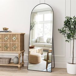 0961 Arched Full Length Mirror, 57"X20" Large Floor Mirrors, Full Body Mirrors for Leaning or Hanging, Standing Mirror for Bedroom, Living Room,Dress