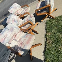 90s Oak Rolling Chairs