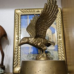 Vintage Midcentury Brass Metal Eagle 