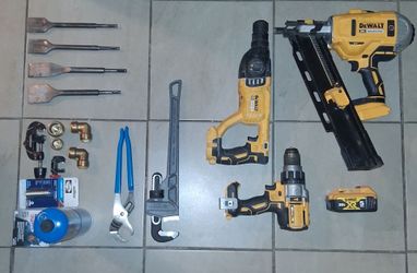Dewalt tools and plumbing tools