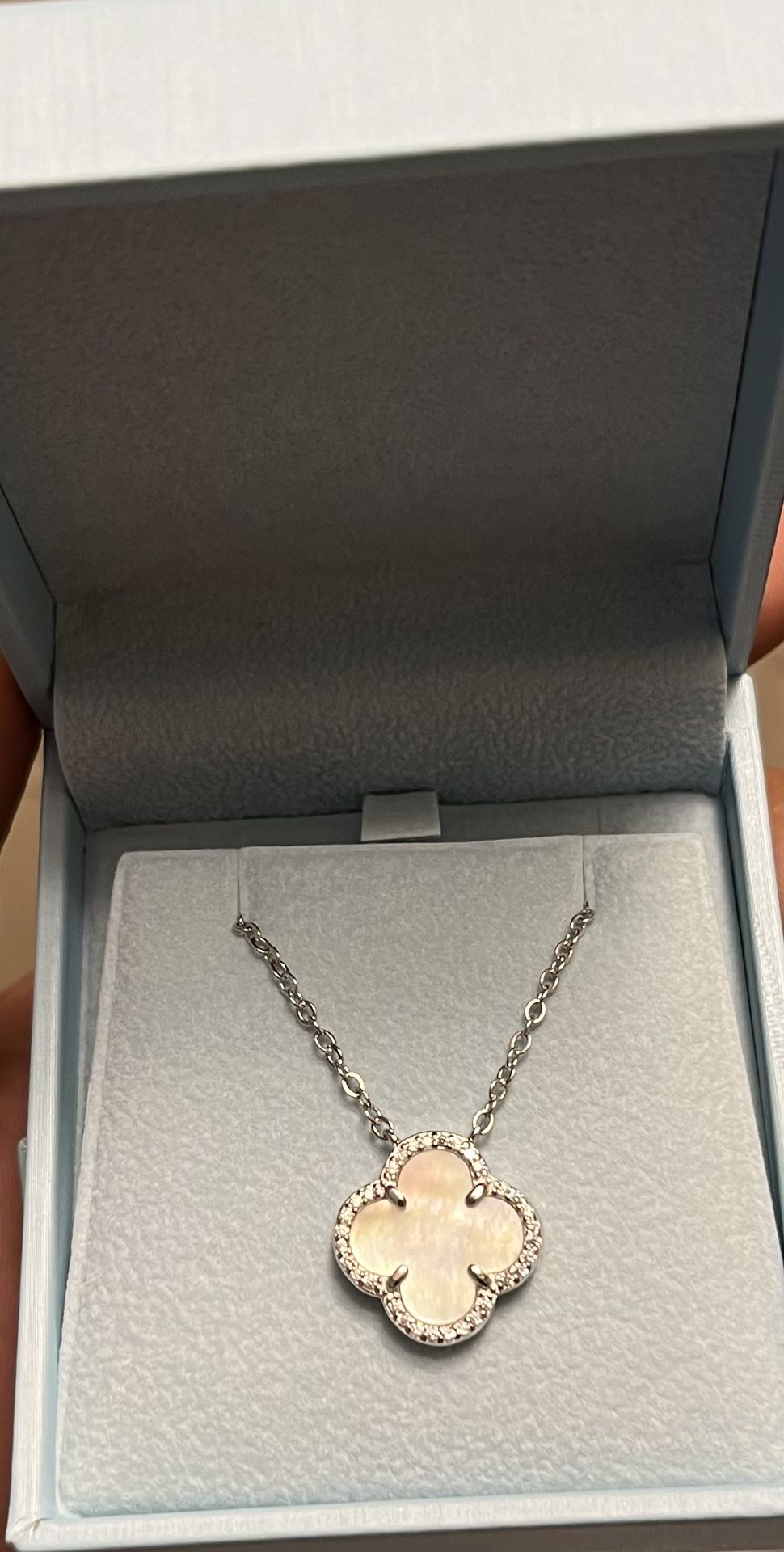 Ladies Charm Necklace Silver