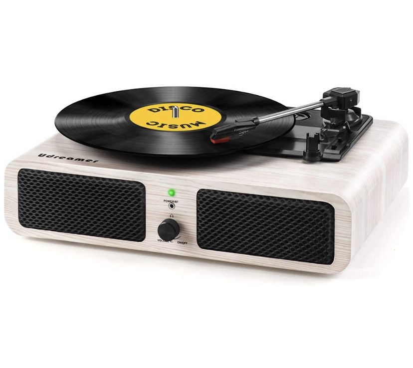 Vinyl Bluetooth Record Player Turntable with Speaker USB 3 Speed Vintage LP Player Belt-Driven Portable Nostalgic Phonograph