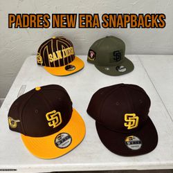MLB New Era San Diego Padres Brown 9fifty SnapBack Hats 