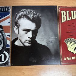 Metal And Wood Signs James Dean