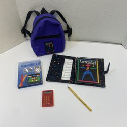 PLEASANT COMPANY American Girl Today SCHOOL GEAR SET Purple Backpack 1996