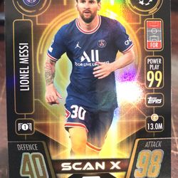 XLE3 Lionel Messi PSG Scan X Limited Edition Topps Match Attax Extra 2021/22 Card