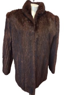 Women's Beautiful Corded Design Mink Jacket- Size. L