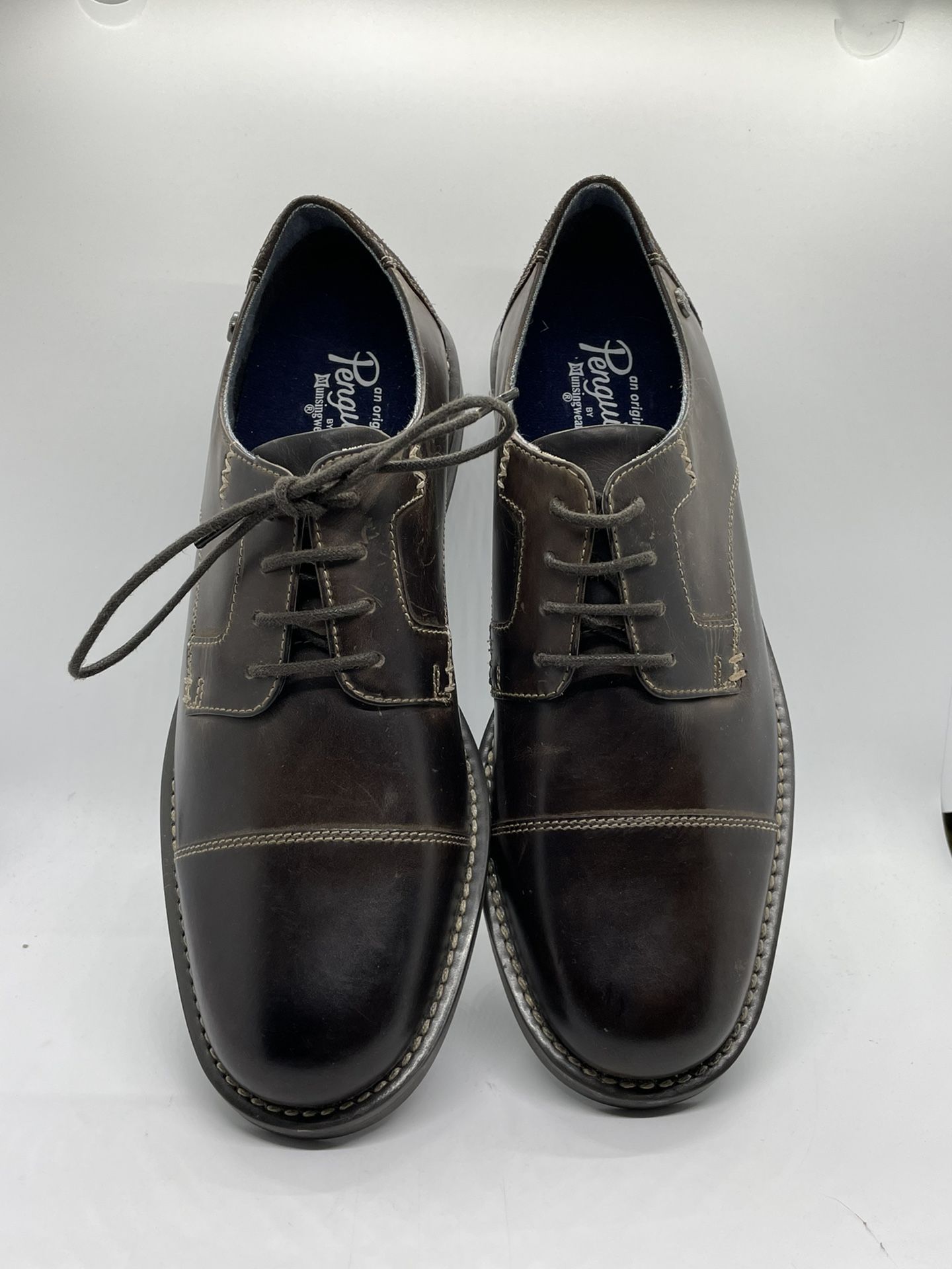 Original Penguin Men\'s Brown Leather Lace-Up Oxfords Original Penguin Munsingwear Mens Terry Oxford Shoe Sz 11.5  main image 2