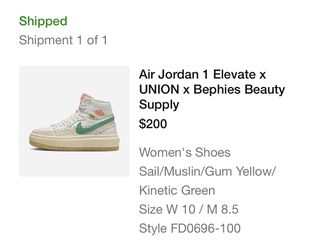 Air Jordan 1 Elevate X Union x Bephies Beauty Supply 10W