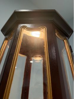 Antique octagonal cabinet with plug in Light