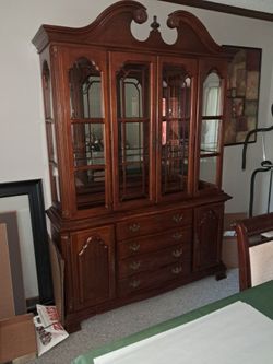 Cherry China Cabinet/All glass intact
