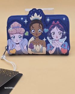 Loungefly Disney Princess Manga Style Ziparound Wallet
