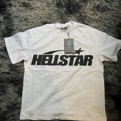 Hellstar Classic T-Shirt White and Black Size Medium