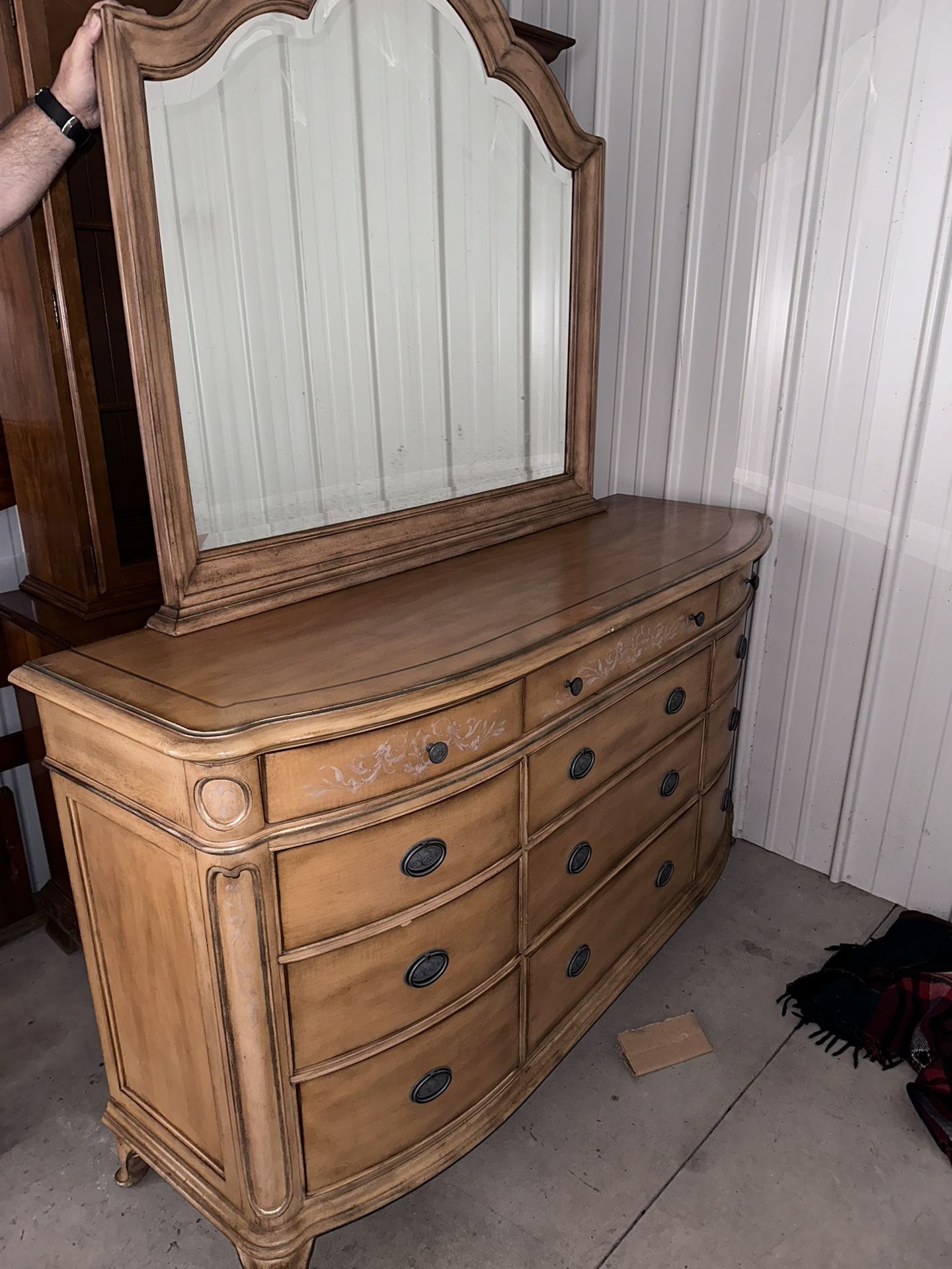 Vintage Solid wood dresser with mirror