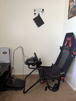 PS5 + Logitech G923 Racing Wheel & Shifter + Racing Chair — $575 OBO pickup today need gone