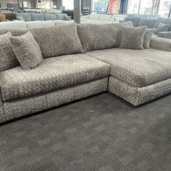 Coffee brown extra large deep seated sectional