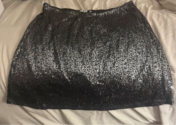 Kensie Grey/silver Sequin miniskirt - M