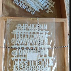 Gray Felt Letter Board with Letters (10x10 Inch) Felt Board with White Letter Board Letters (300 White Plastic Letters) Perfect as a Message Board