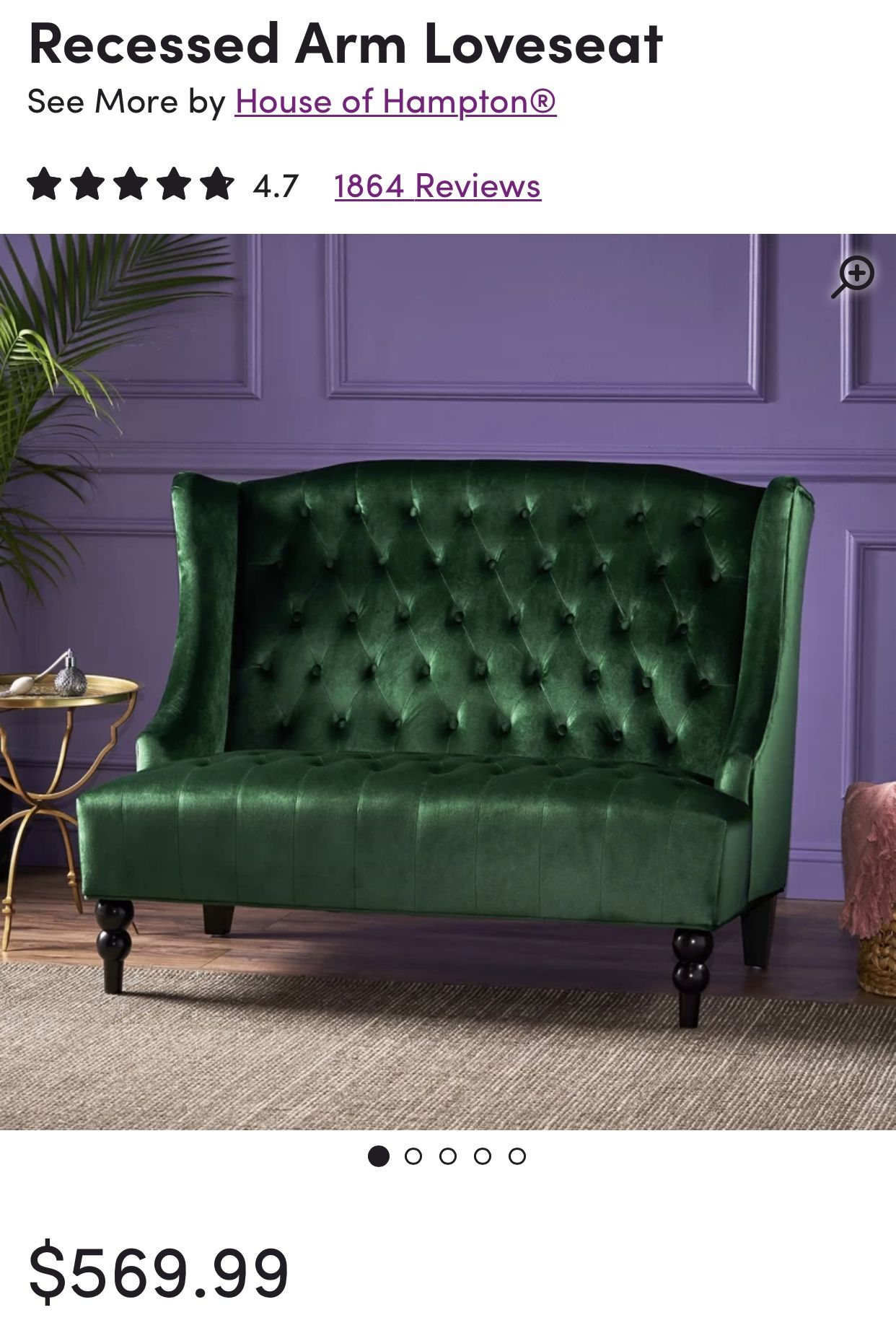 Gorgeous Velvet Army Green Couch Loveseat PICK UP ONLY