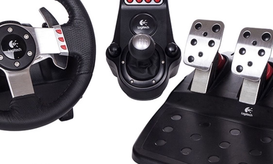 Logitech G27 Steering Wheel, With Pedals And Stick Shift