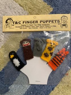 T&C Knit Finger Puppets Set of 5