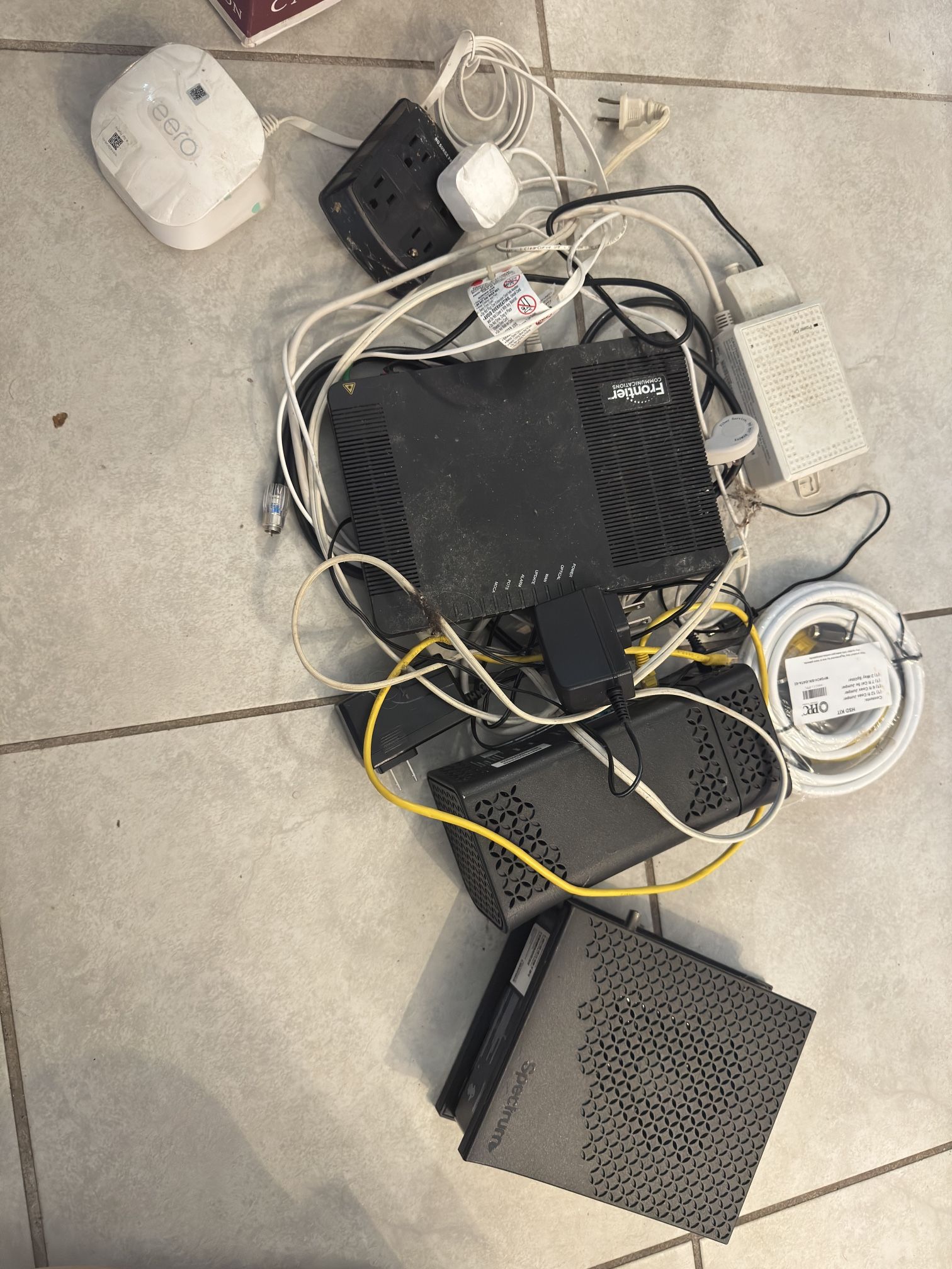 Electronics & Wi-Fi Equipment Lot - Routers, Modems, Eero, Cables