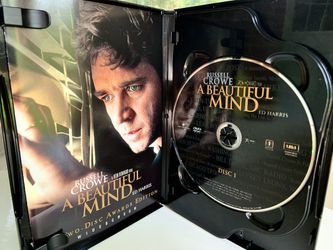 A Beautiful Mind Dvd (2001) Dir. Ron Howard. Starring Russell Crowe