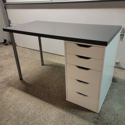 Ikea Desk With Alex Drawers