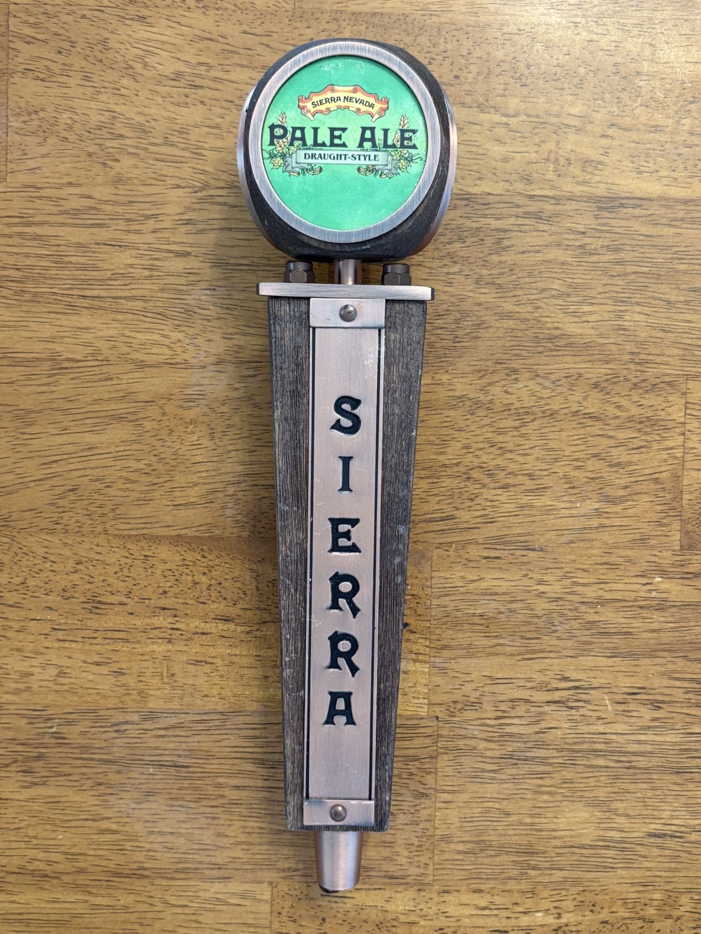 🍺 Sierra Nevada Pale Ale Tap Handle – Draught Style – Copper & Wood Finish – Craft Beer Collectible 🍃