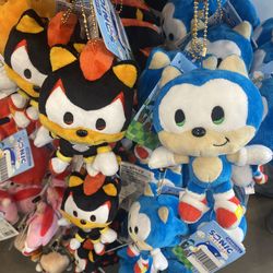 Sonic and Shadow Plush Small Keychain Set Sonic and Friends Gacha and Catch