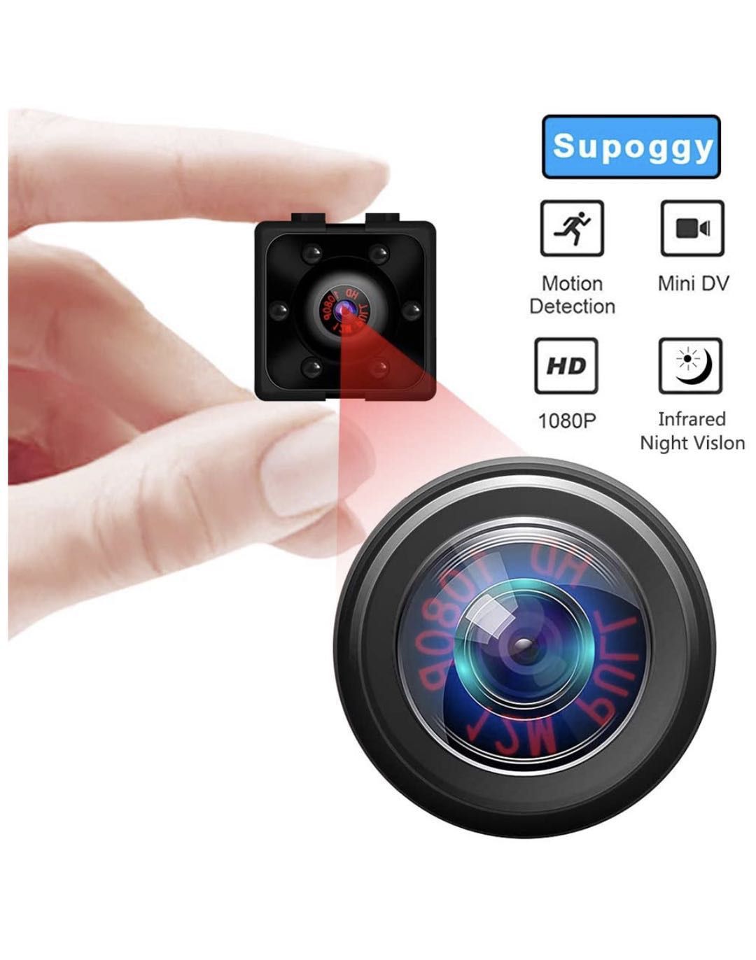 Mini Spy Camera, Full HD 1080P Wireless Hidden Camera, Covert Security Nanny Cam with Motion Detection and Night Vision for Home, Office and Outdoor