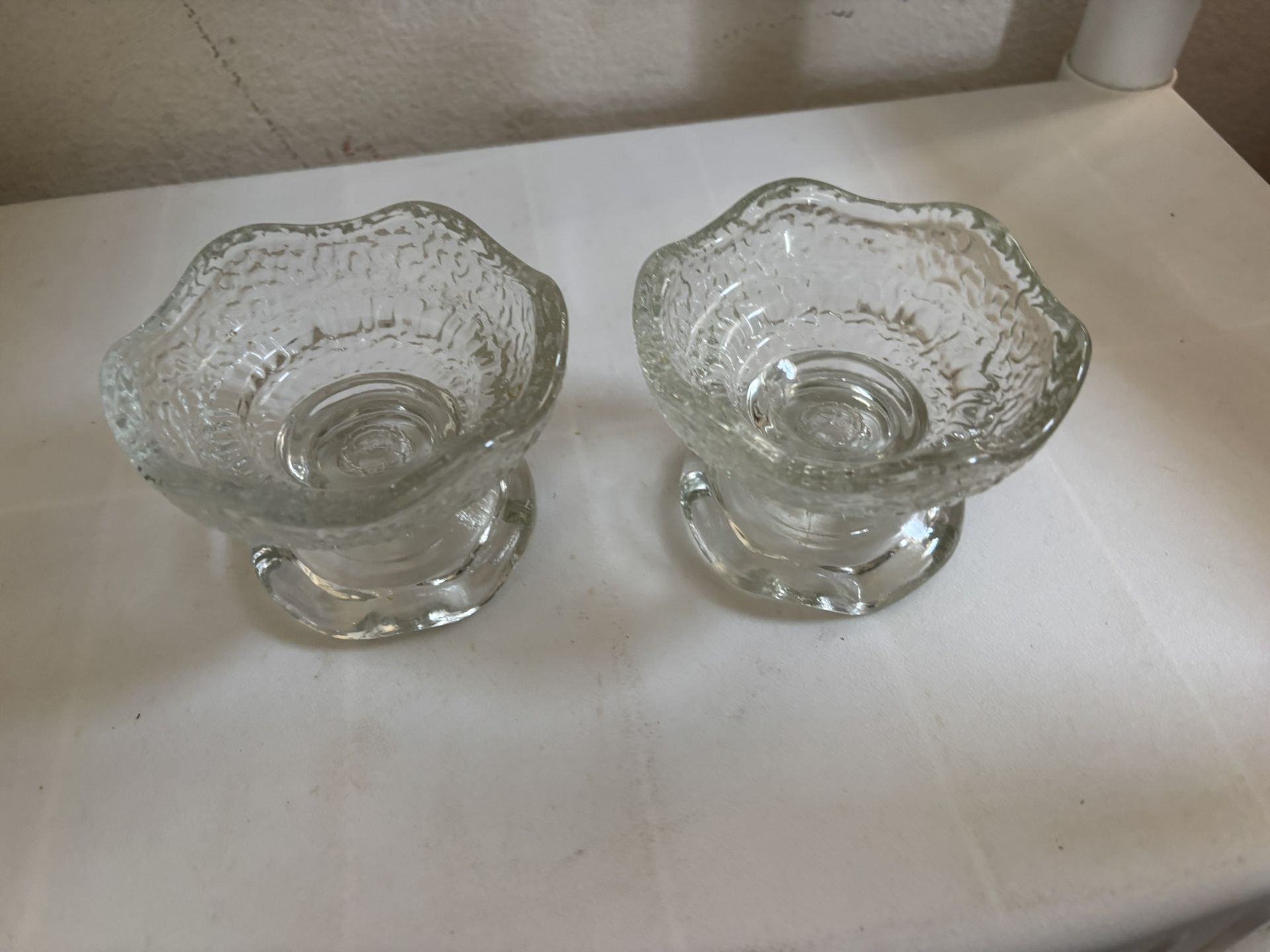   Wexford Glass Reversible Candle Holder Set