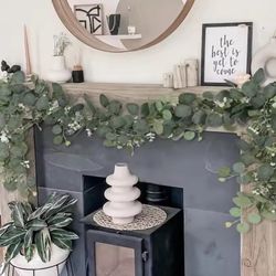 2 Pcs / artificial leaf, green fake plant, spring vine, suitable for wedding, home, party decorat