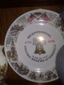 gold plated bicentennial plate $5
