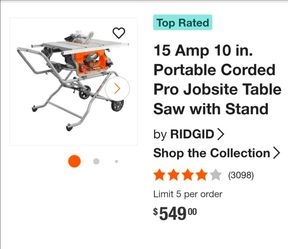 Rigid Table Saw