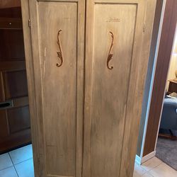 Antique Wood Wardrobe / Cabinet 
