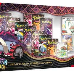 Pokemon Paldean Fates Great Tusk ex & Iron Treads ex Premium Collection