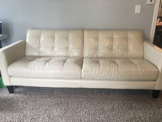 Macys  Leather Sofa 85” Long 