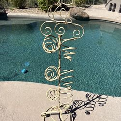 Indoor/outdoor Metal Rack  - For Wine Bottles, Towels, Plants, Etc